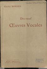 [1914] Dix-neuf œuvres vocales